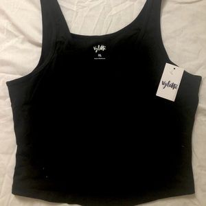 Cropped Black Tank